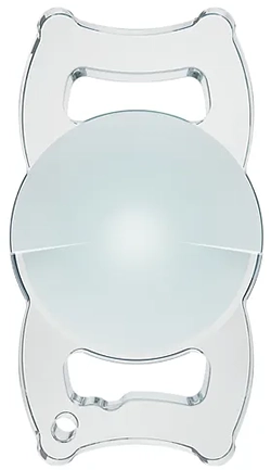 Official Lenstec image of the ClearView 3 intraocular lens showing the segmented optic